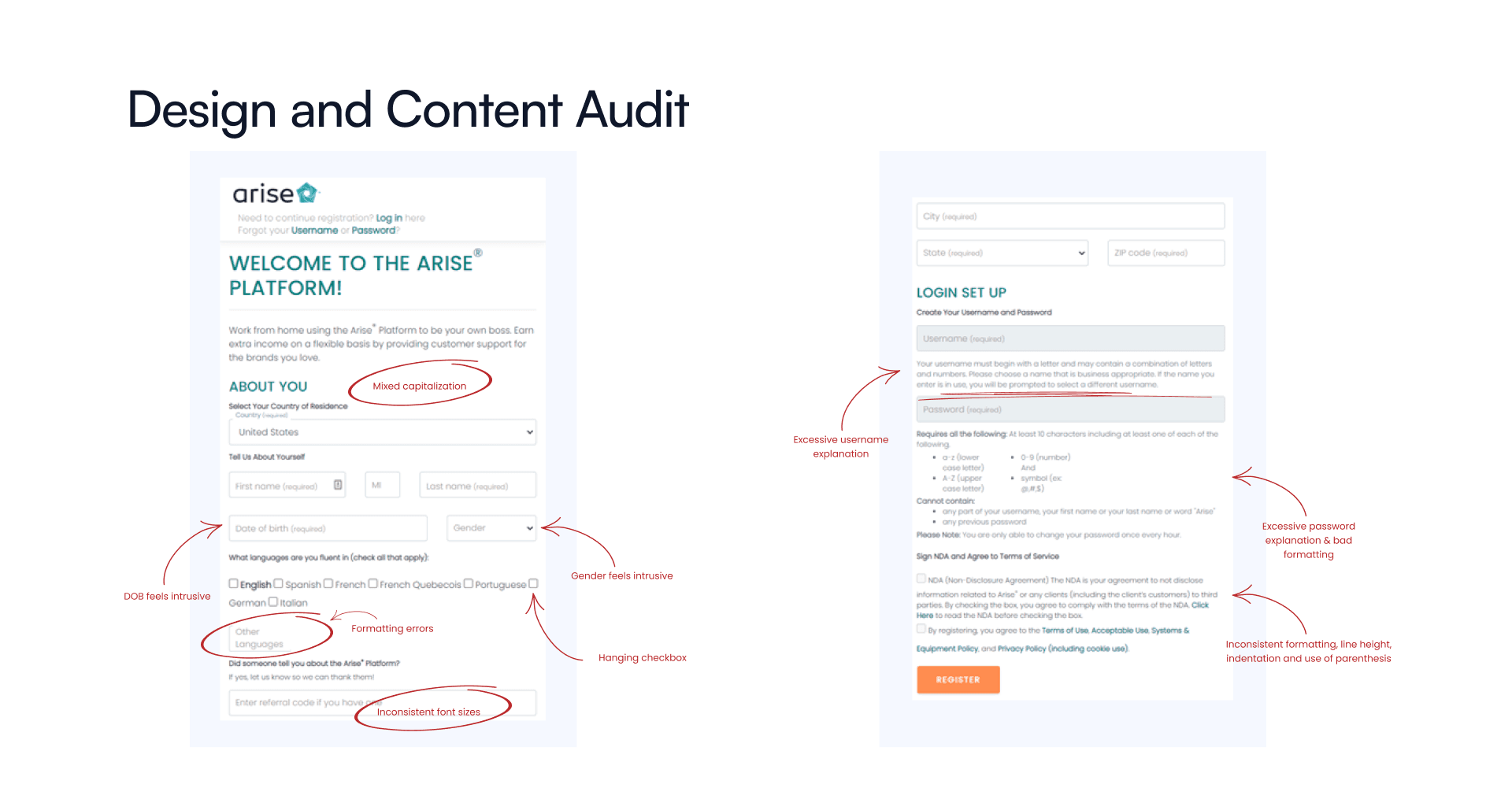 Design and Content Audit